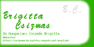 brigitta csizmas business card