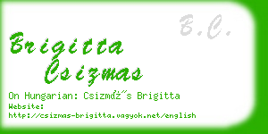 brigitta csizmas business card